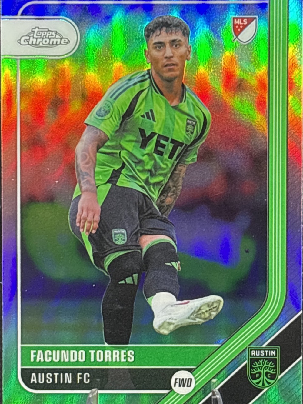 Topps Chrome Facundo Torres Austin FC Soccer Card - Refractor